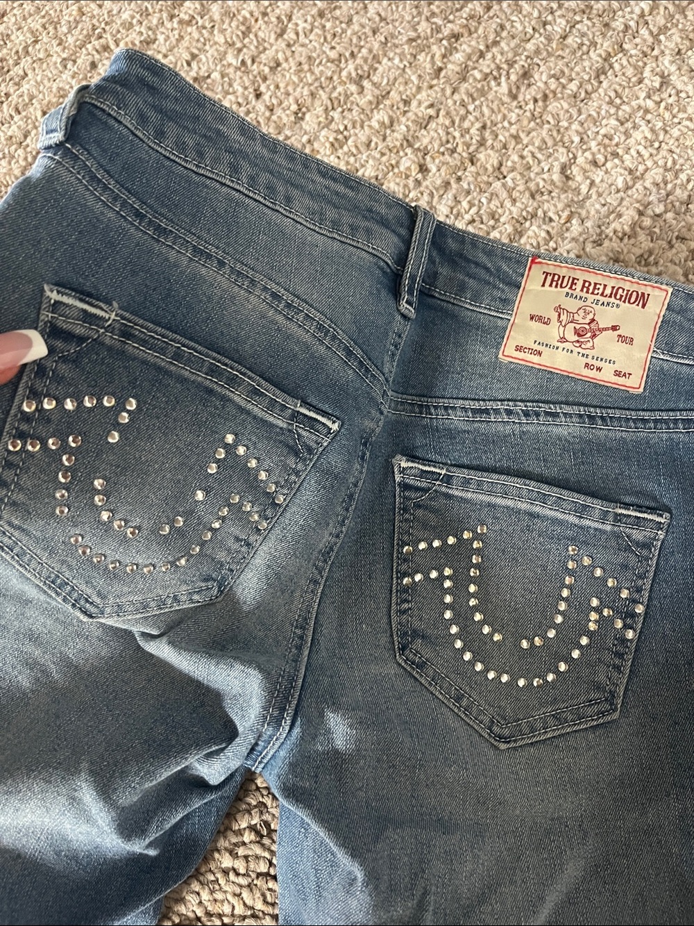 True Religion Rhinestone Bootcut Jeans - Picture 3 of 5